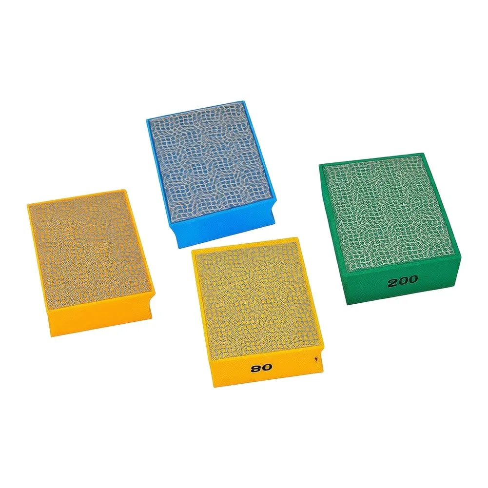 Compact Handheld Sanding Block with Four Grit Options 60 100 200 400 for Fine Finishing and Aggressive Material Removal