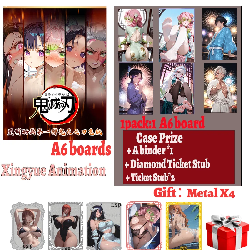

Xingyue Animation DS Demon Slayer A6 Color Paper Anime Kimetsu Yaiba Tanjirou Kamado Nezuko Card Kids Gift Demon Slayer Cards