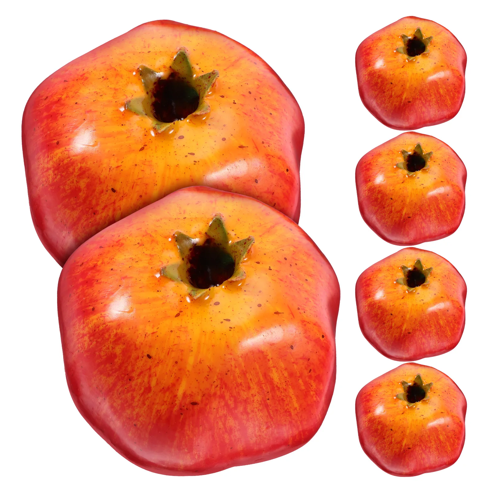 

6pcs Pomegranate Artificial Decorative Fruits Creative Lifelike Models Home Desktop Artificial Pomegranate Photo Props
