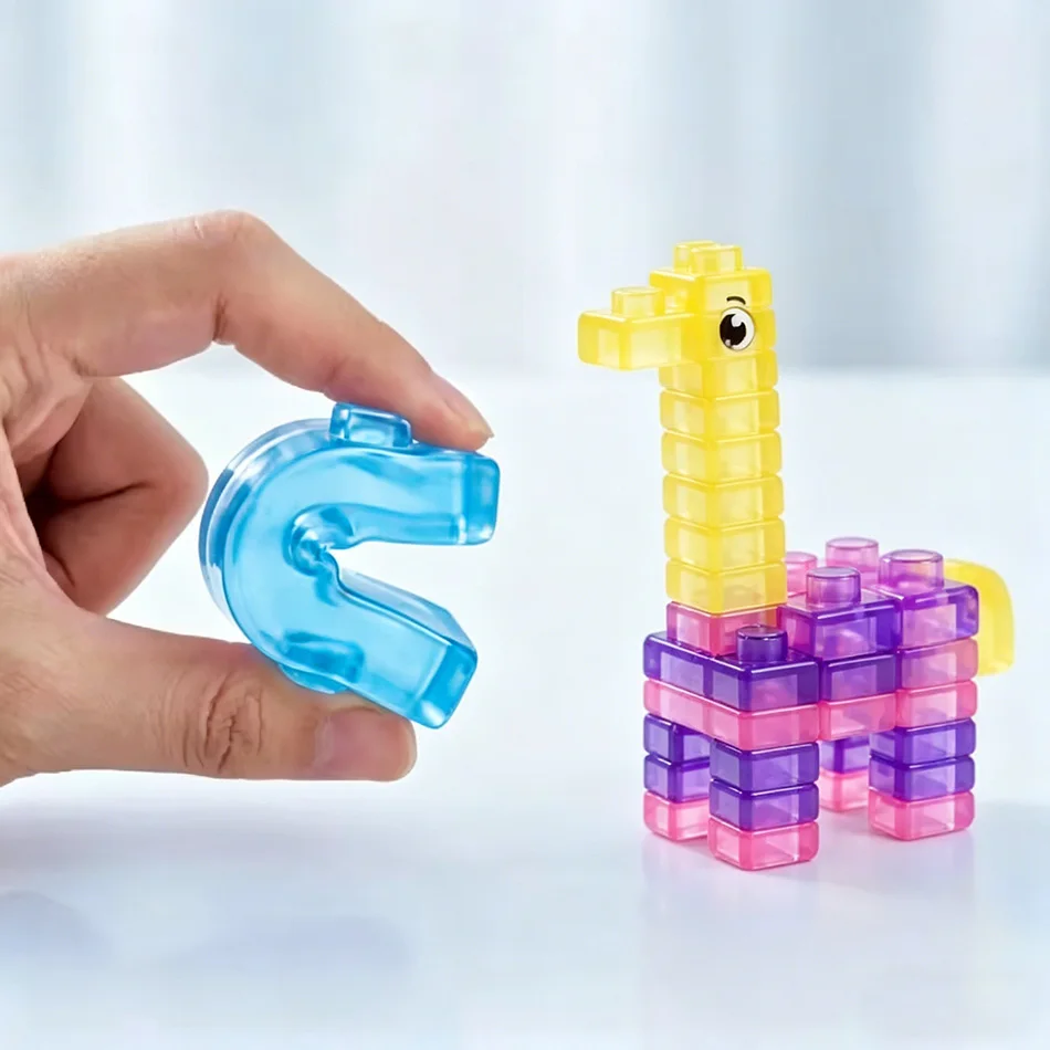 新しいマジックグミブロック-スクイーズビルディングブロック-ゼリーストレッチ-フィジェットトイ-ストレス解消感覚玩具-子供向け知育玩具ギフト