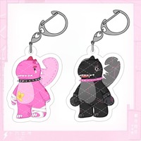 Cartoon Dinosaur Keychain Pendant Wang Sulong Star Cute Keychain Concert Acrylic Backpack Pendant Collection Gift Keychain Bag