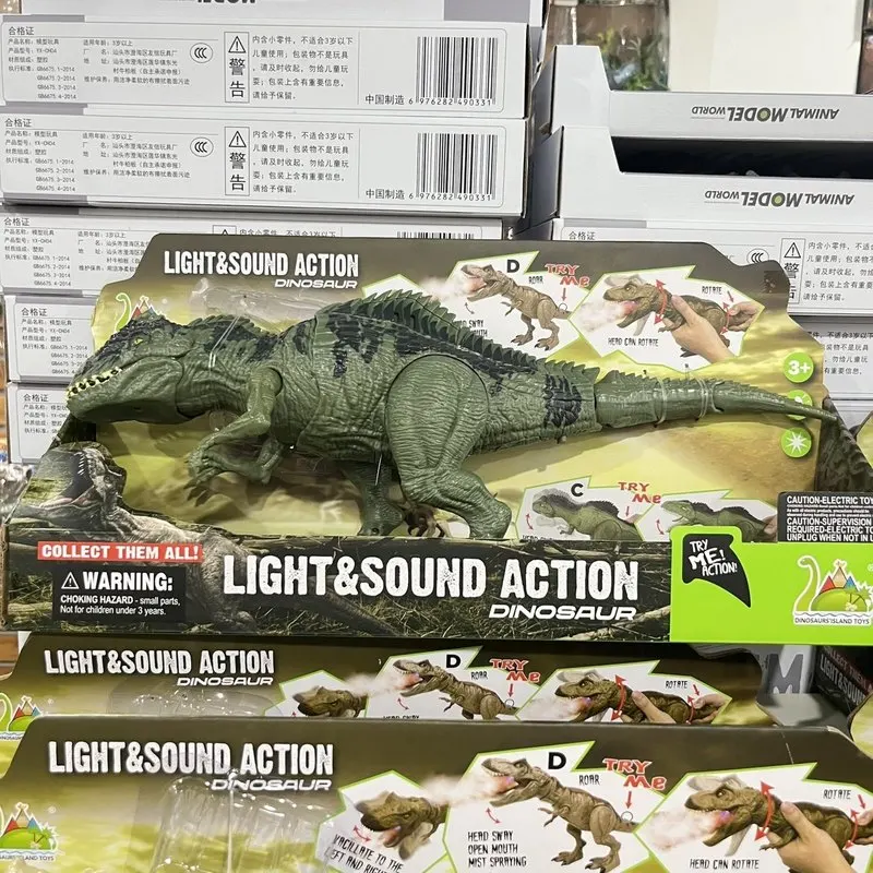 

Гигантская игрушка-тираннозавр Рекс, реалистичная модель динозавра из эпохи Юрского периода со световыми и звуковыми эффектами, с функцией имитации поедания, подарок на день рождения для мальчиков и детей