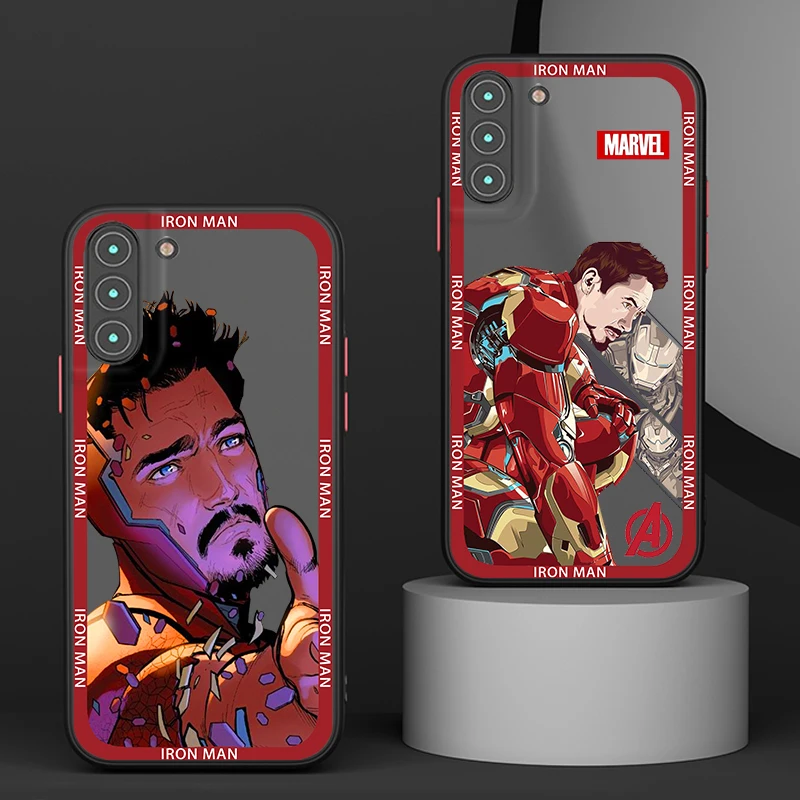 Marvel genius Iron Man Avengers For Samsung S24 S23 S22 S21 Ultra S20 FE Note 20 Plus 5G Frosted Translucent Matte Phone Case