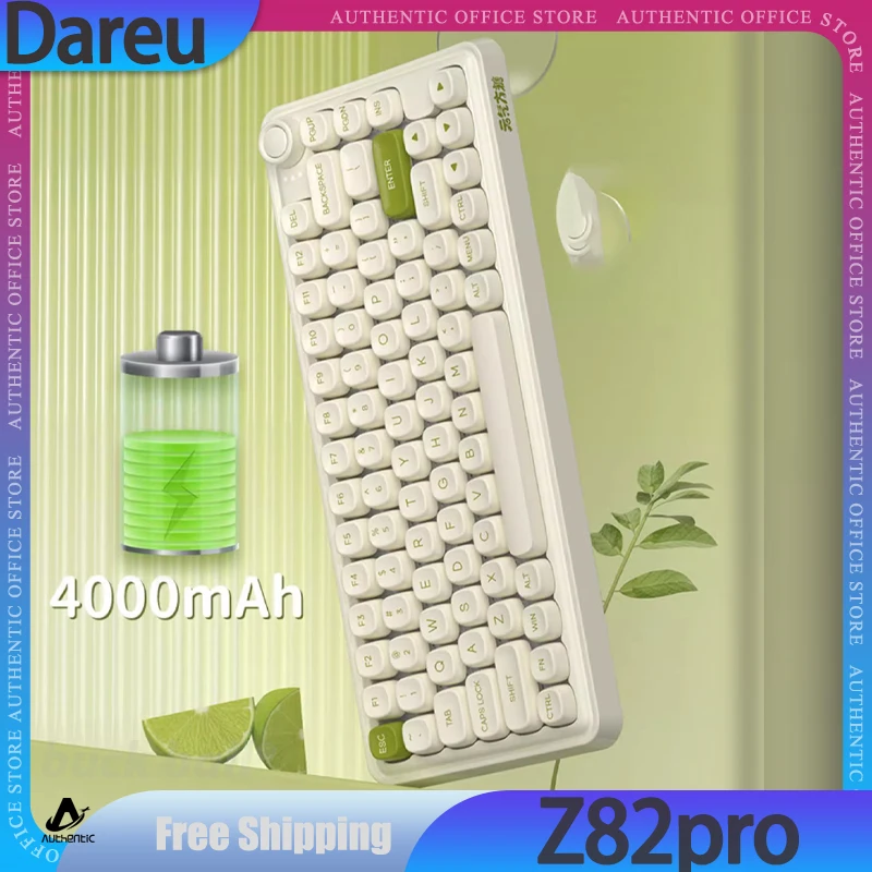 Dareu Z82Pro Mechanical Gamer Keyboard 3Mode 2.4G Bluetooth Wireless Keyboard Keycaps PBT Customized Z82 Pro Game Keyboards Gift