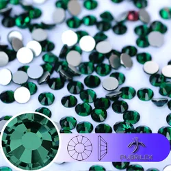 Emerald Newest Glass Rhinestones Non Hot-Fix Flatback Rhinestones Bulk High Quality for Clothing Accessories