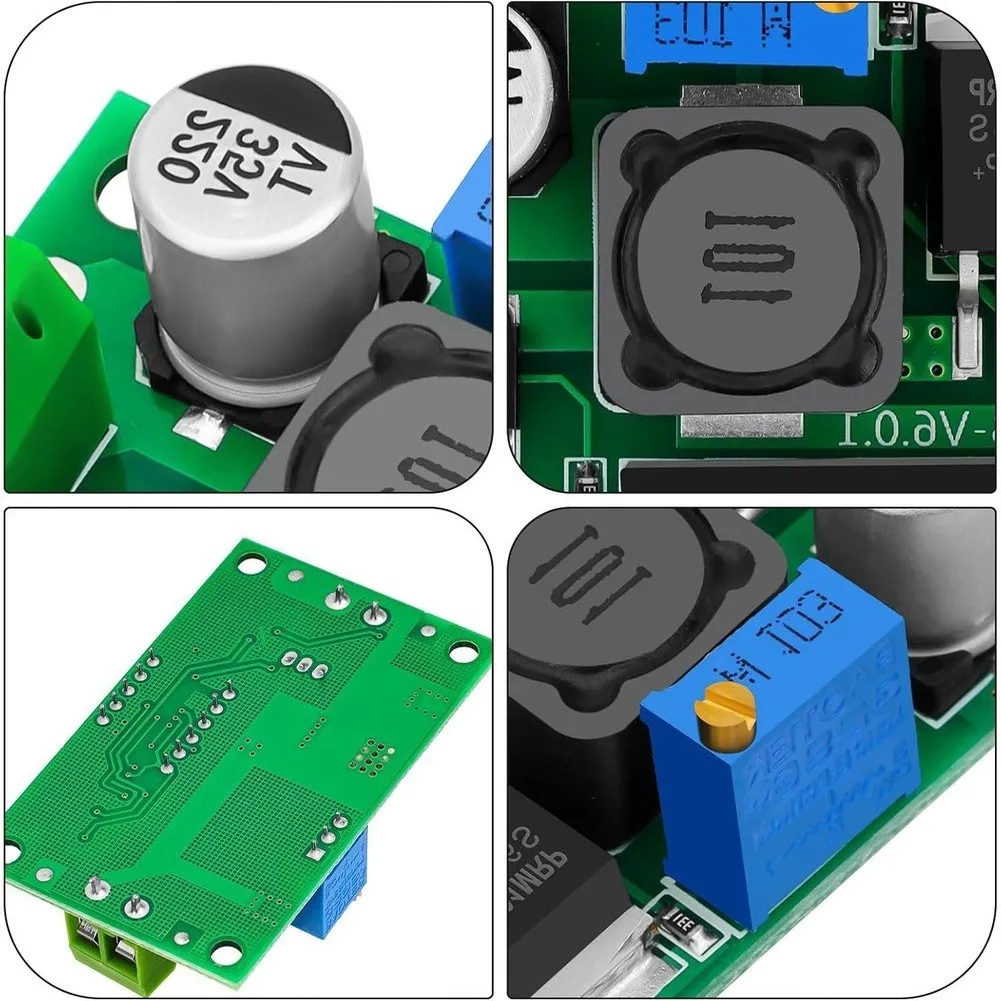 10 Pack DC-DC Step Down Converter Module Adjustable Voltage 1.25V to 37V with LED Voltmeter for DIY Power Supply Projects