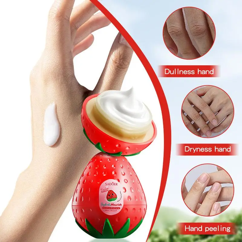 SADOER Fruit Hand Cream Set - Mango Peach Aloe Vera Lemon Moisturizing Brightening Repairing Hand Cream for Hand Skin Care