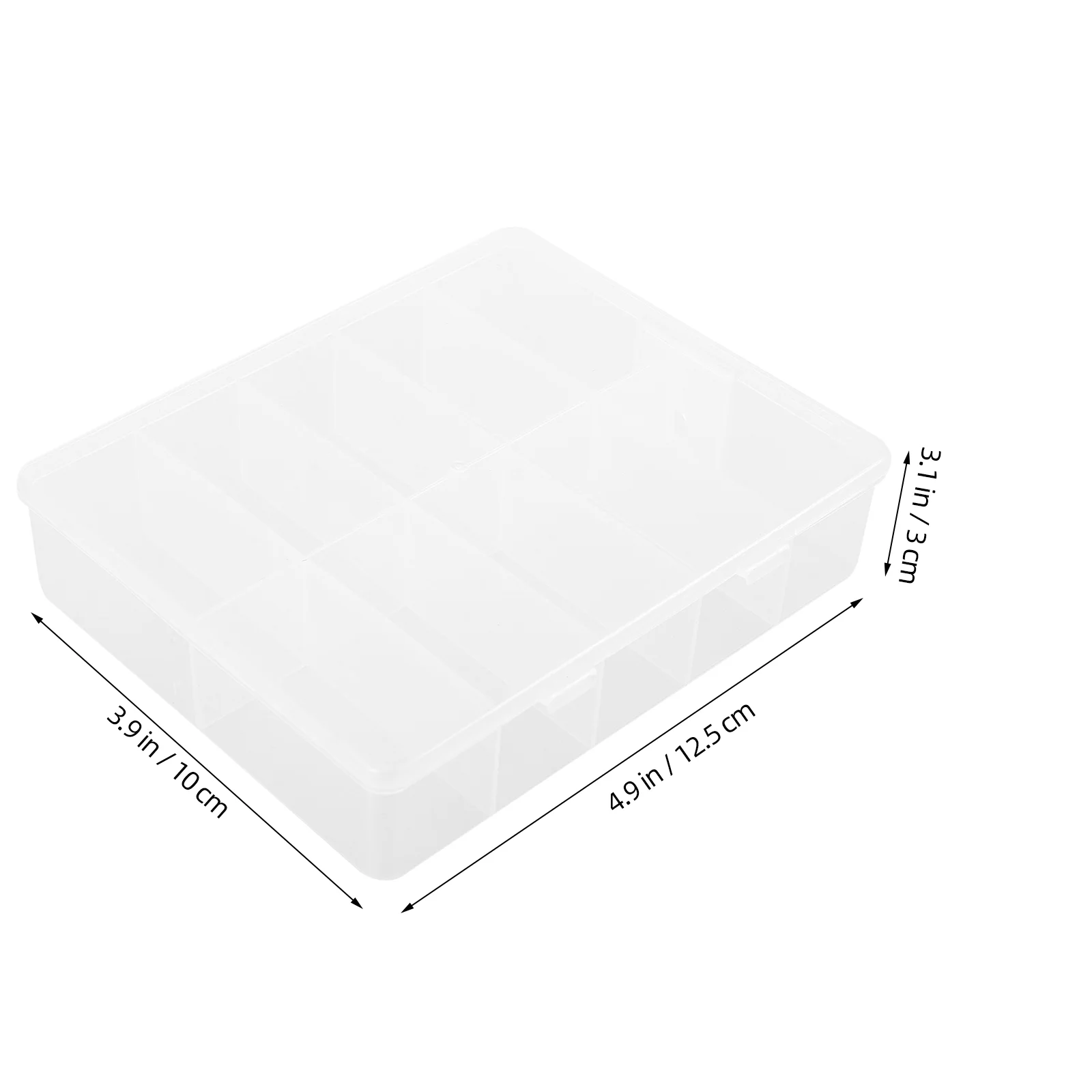 Scatola portaoggetti per unghie da 3 pezzi Custodia pratica per unghie finte Custodia in PP per organizer per scomparti per contenitori finti