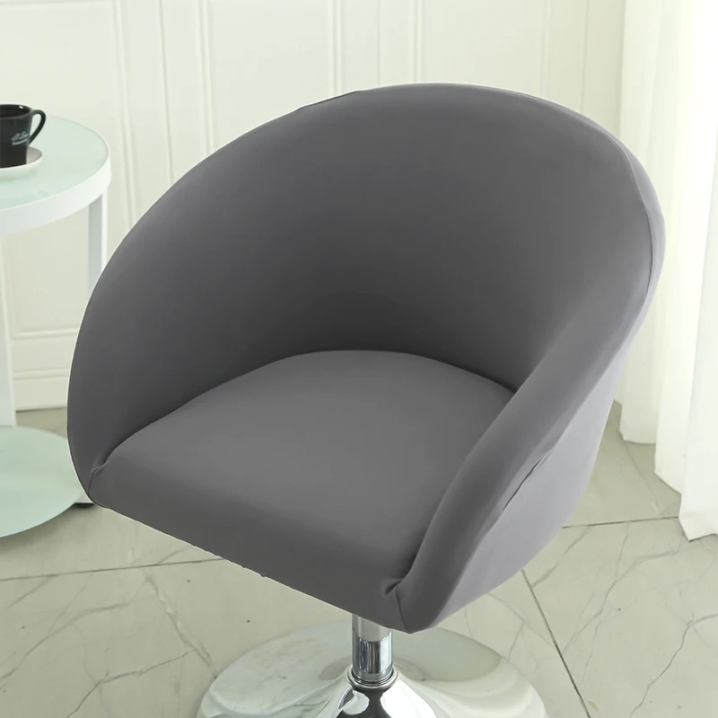 Semi-Circular Curved Chair Cover Elastic Accent Chair Cover    Dustproof Bar Stool Covers Home Decor Armchair Seat Protector