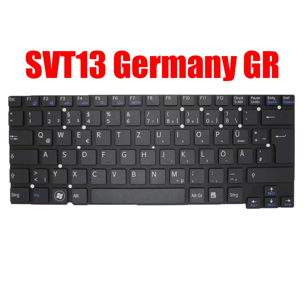 Germany GR Laptop Keyboard For SONY SVT13 HMB8809NWA032A Black New