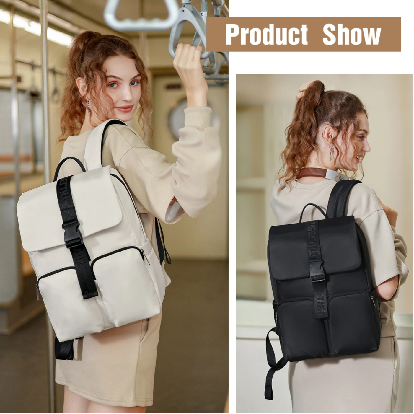 

Trendy Polyester Backpack for Men Women Large Capacity Daypack Ultra Lightweight WaterResistant School Bag