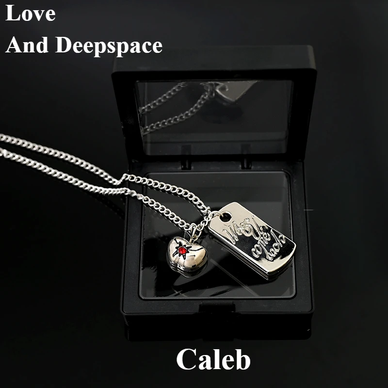 Liebe und Deepspace Caleb gleiche Edelstahl Anime Stil solide Halskette lichtecht Titan Stahl quadratische Marke Halskette Periphe
