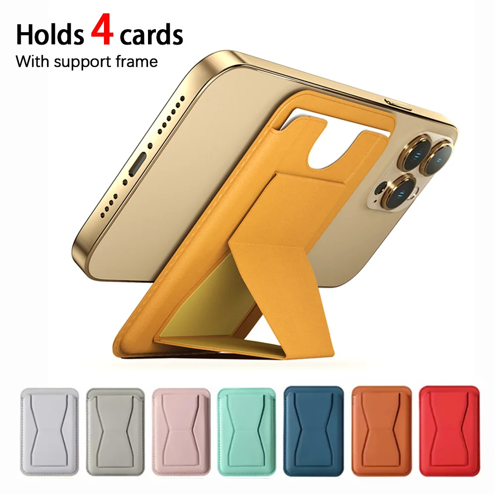 Strong Magnetic Leather Wallet With Hide Stand Case For Magsafe iPhone 15 14 13 Pro Max Mag Safe Card Holder Pocket Cover