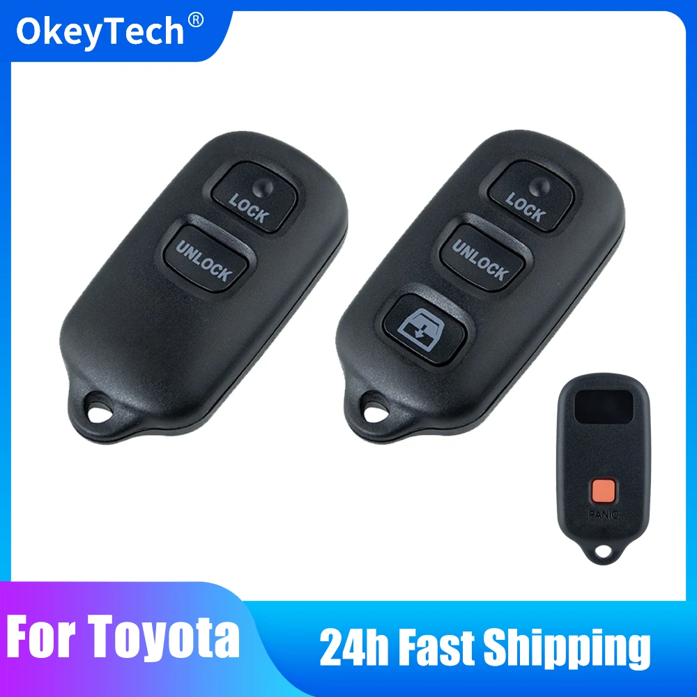 

OkeyTech Replacement Remote Car Key Shell Case Fob For Toyota Highlander Camry Solara Corolla Sienna 2002 -2007 2+1/3 +1 Buttons