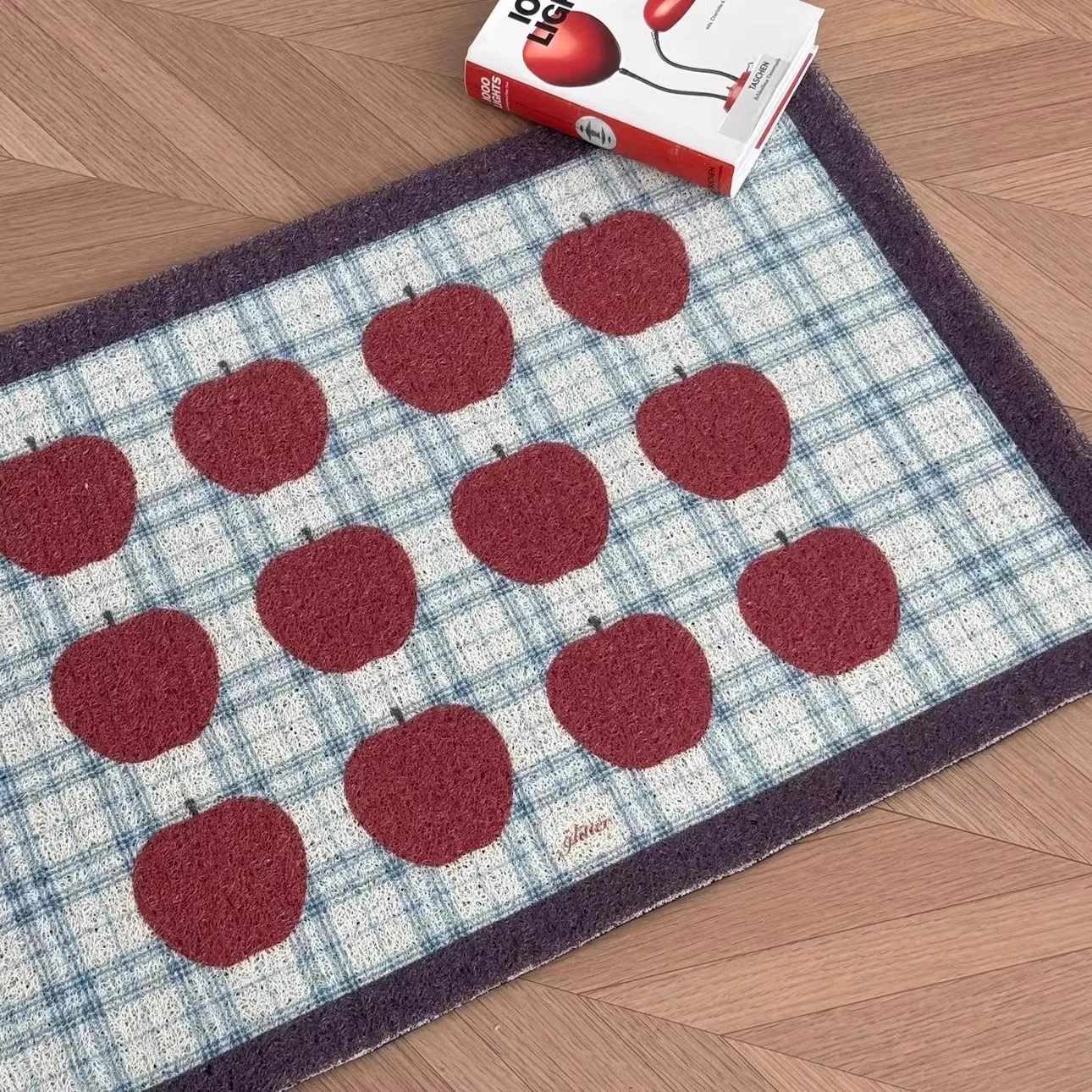 Fruit PVC Welcome Doormat Korean Style Cuttable Apple Pear House Entrance Mat Carpet Anti Dust Pad Outdoor Aesthetic Home Decor