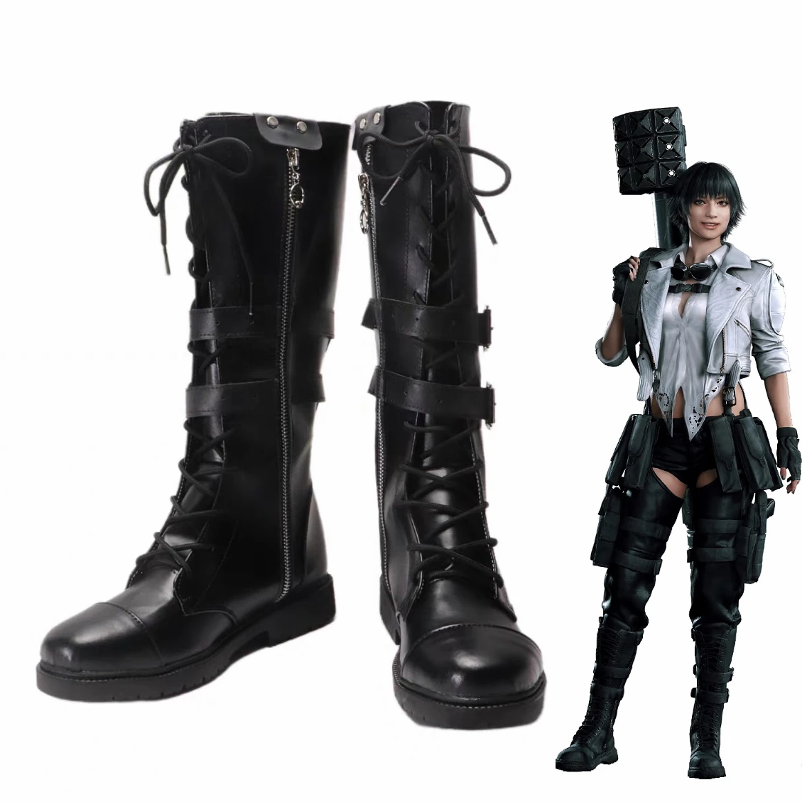 

Женский костюм игры DMC 5, ботинки, обувь для косплея на Хэллоуин