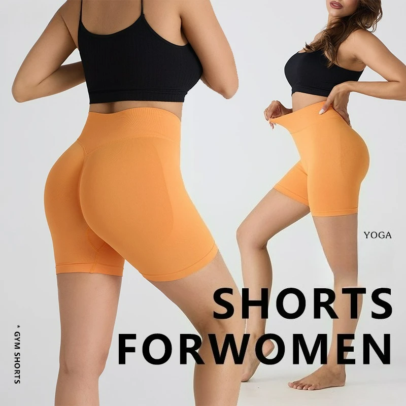 Sports Shorts Women's Yoga Pants Outerwear Breathable Peach Buttocks  Tight Fitting  Hip Lifting  Three Part Pants  Fitness Suit