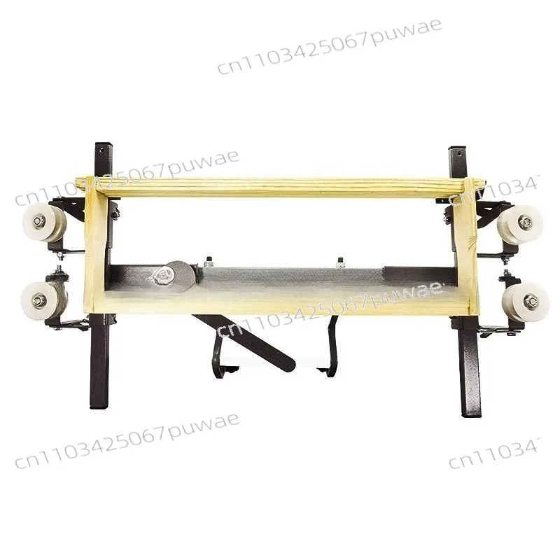 Wooden honeycomb frame threading device, nest frame tightener, beekeeping accessory threading device