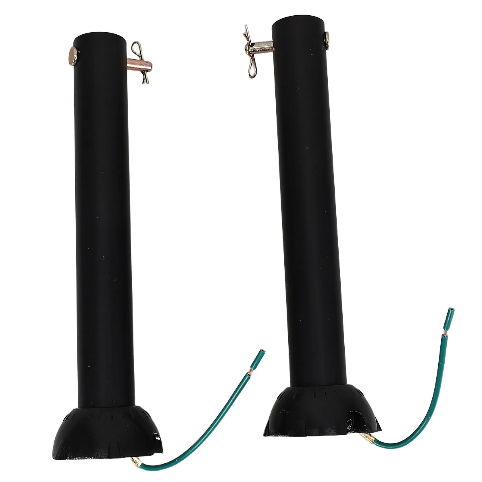 2Pcs Ceiling Fan Downrod Extension Black Matte 8 Inch Metal Rod Non-Threaded Fan Light Suspension Rod for Living Room Kitchen