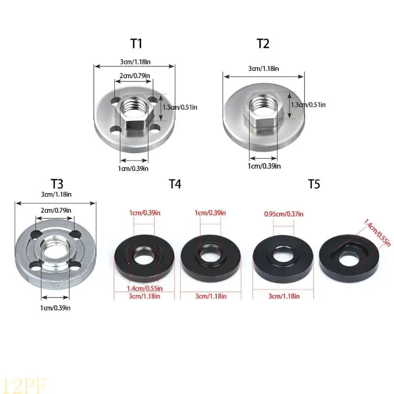 12PF Pack of 10 Multiple Size Backing Plates for Angled Grinders Impact Resistant