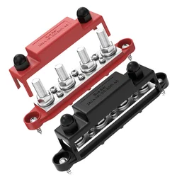Busbar BB250-T4M10 250A Distribution Block High Current Bus Terminal Block BUSBAR RV Boat Busbar Car Battery Busbar