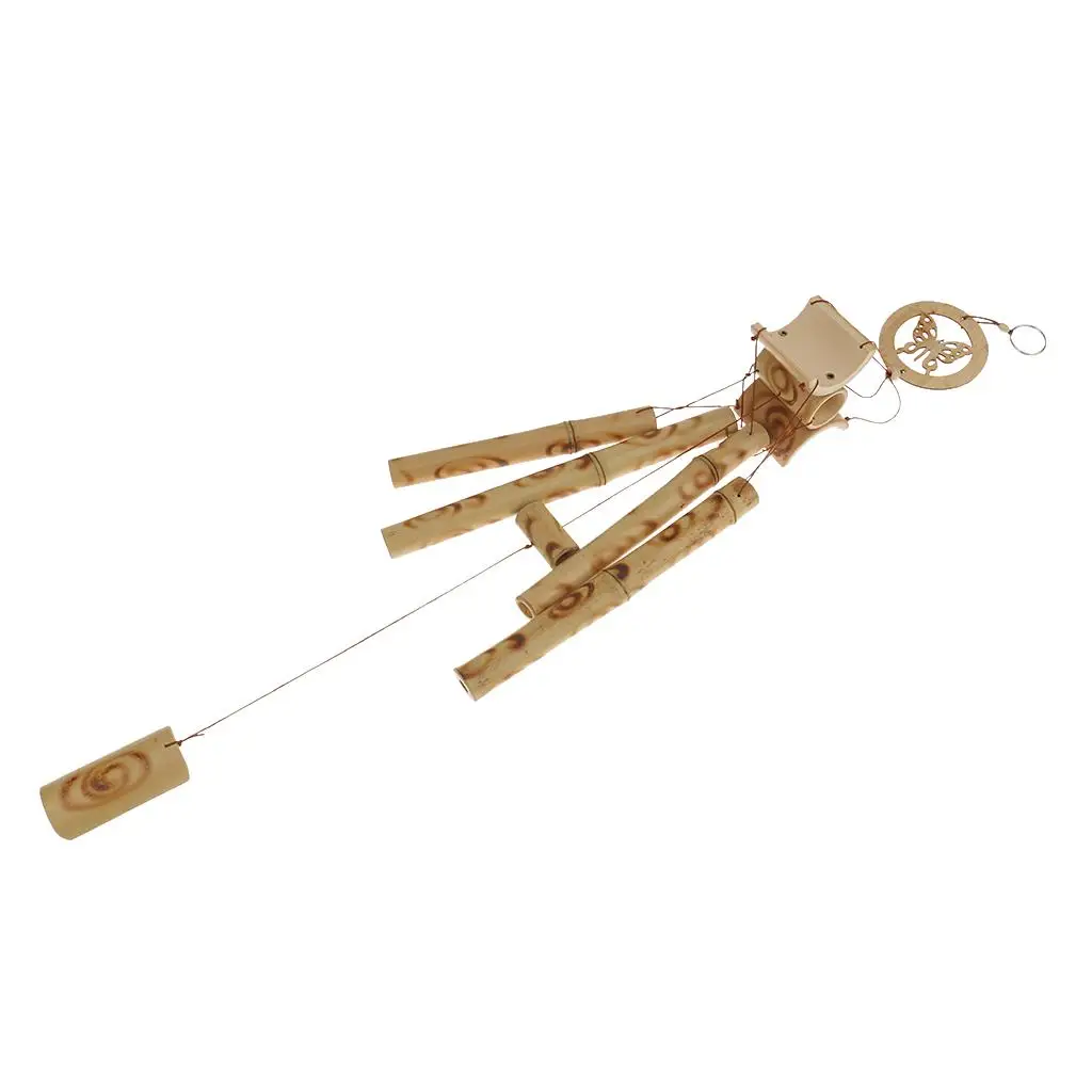 Bamboo Wind Chime Bells Garden Wind Pendants Classical Home Ornament for Outdoor Living Space