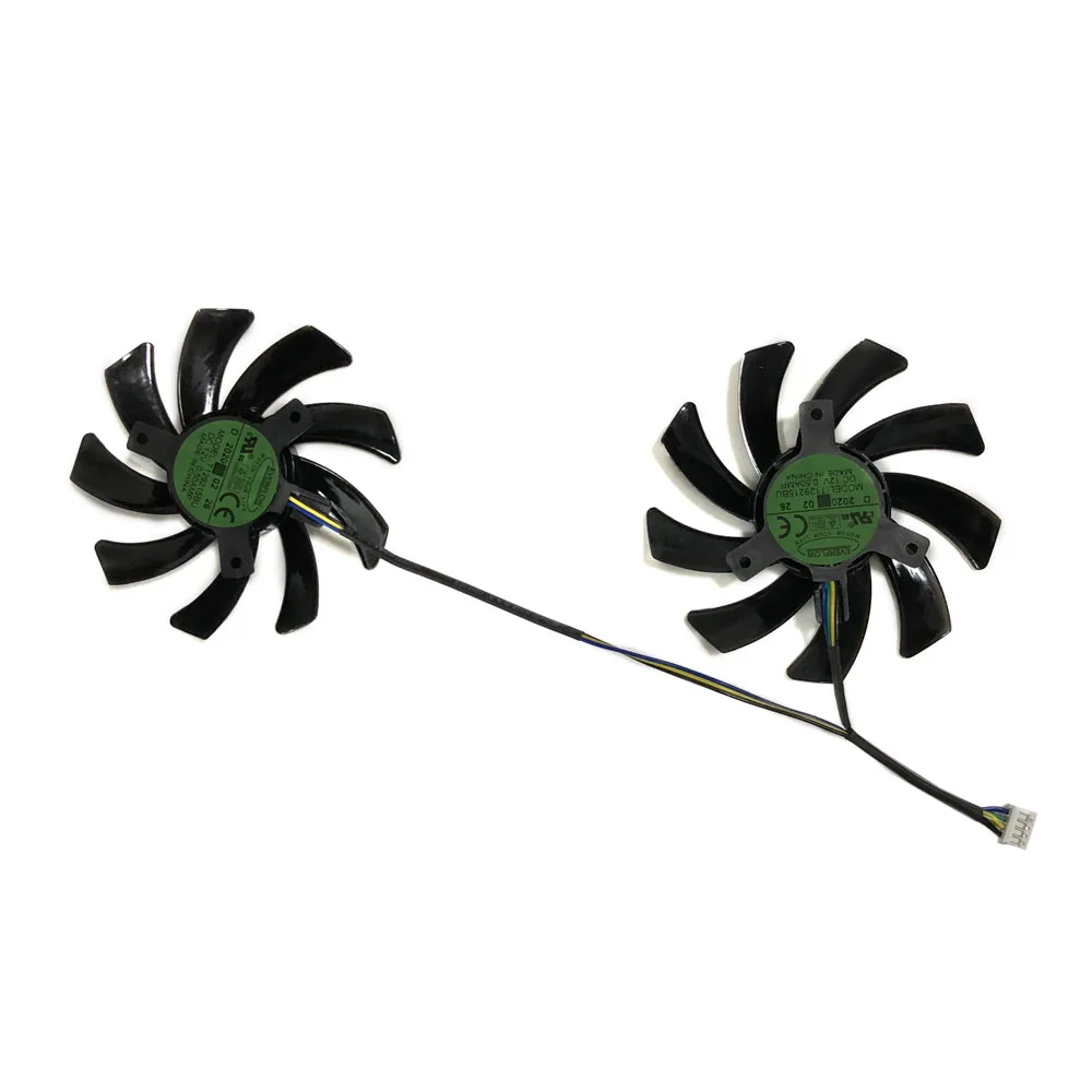 2 Pz/set T129215SH T129215BU,GPU di Raffreddamento, Per PowerColor RX6700XT 12GB,Per PowerColor RX5700 8G,Per PowerColor R9 380X,Per PowerColor kurousthikou RD-RX6600