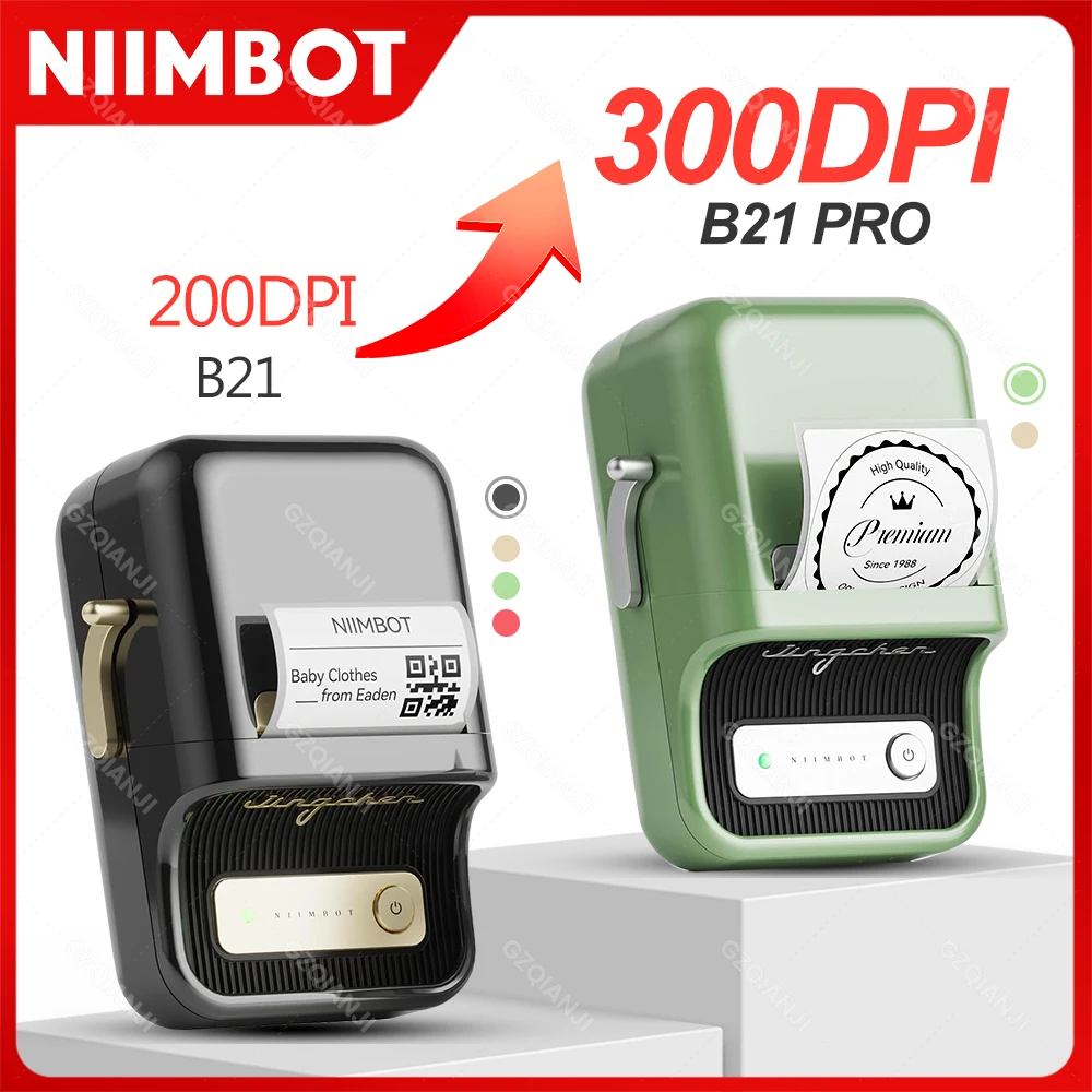 300dpi Niimbot B21 PRO Thermoetikettendrucker Bluetooth Mobiler Drahtloser Drucker für Geschäfts-, Heim- und Büronutzung 20-50mm