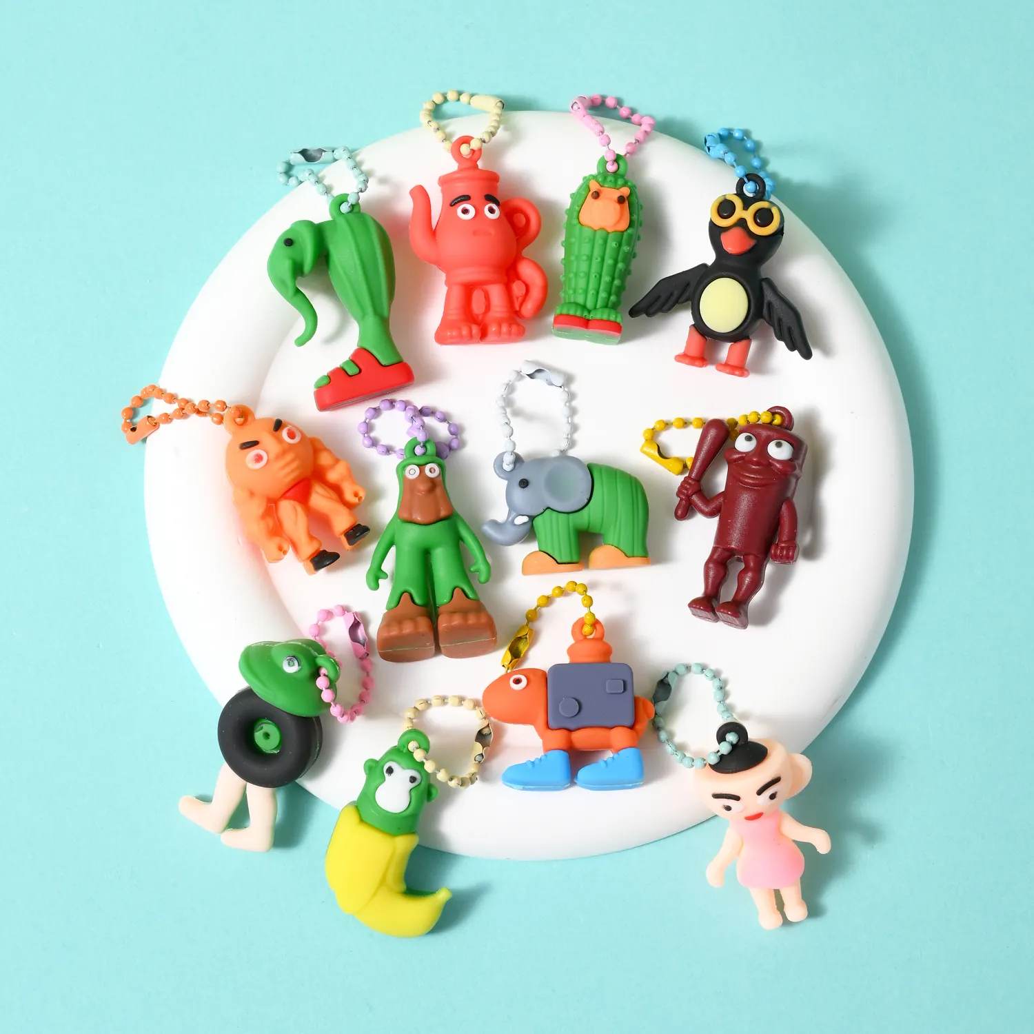 Italiaanse 24PCS Brainrot Blind Box Speelgoed Tungtung Sahur Tralarero Tralala Bombardinocrocodilo Figuren Sleutelhanger Verjaardagscadeautjes