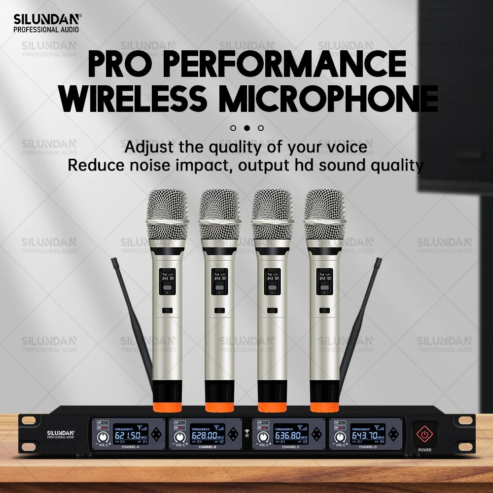 Professional Wireless Microphone Handheld Lavalier Headset Karaoke UHF 80M Distance Used For Family Gatherings Stage Party Mic