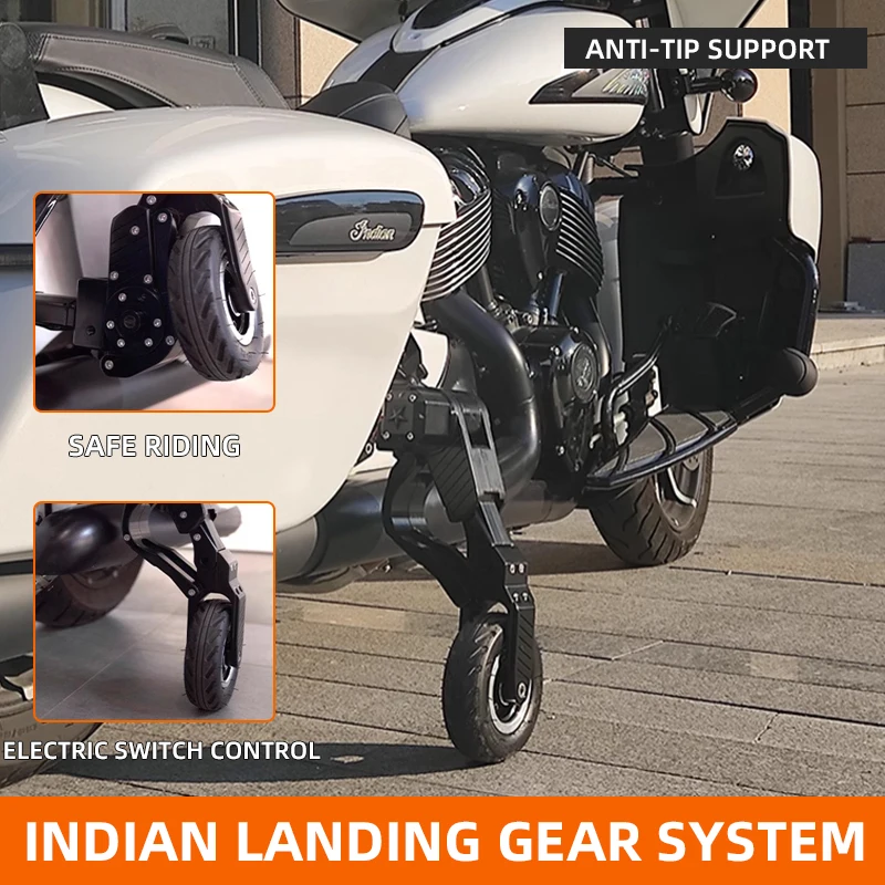 Indian Landing Gear System Auxiliary Parking Bracket Landing Wheel for 2009-up Roadmaster Chief Chieftain Challenger Springfield