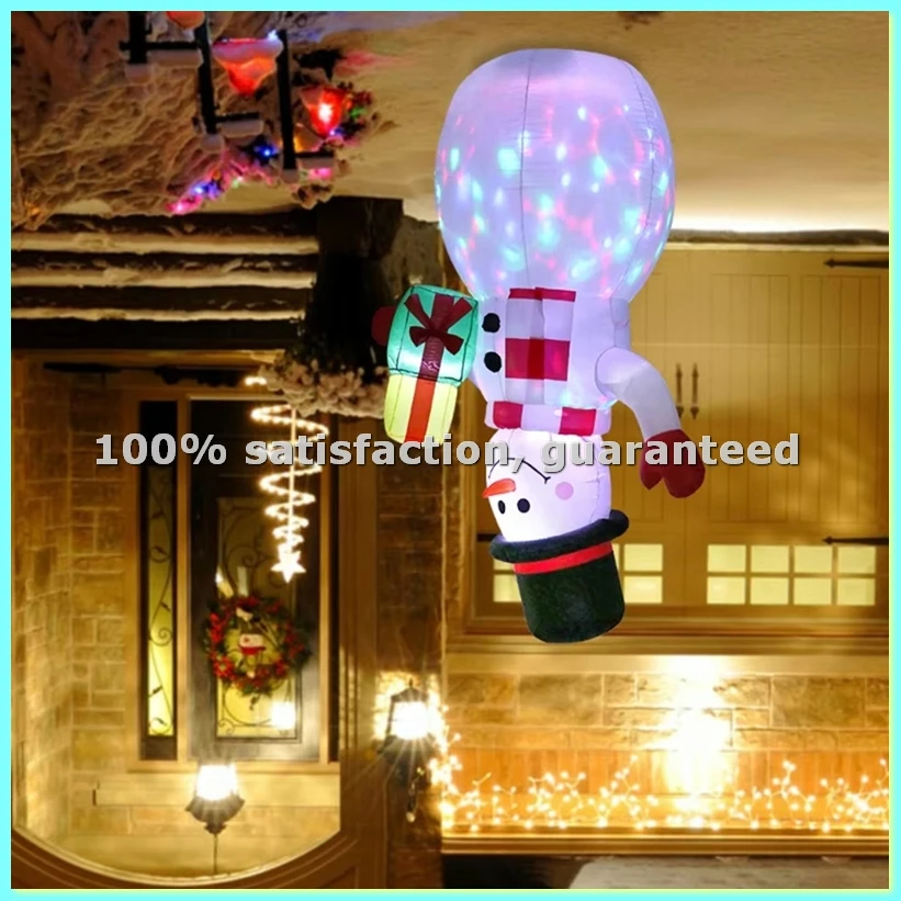 1.5m Christmas Inflatable Airblown Decor with LED Light Christmas Courtyard Garden Doorway Ornaments US Plug-AD23