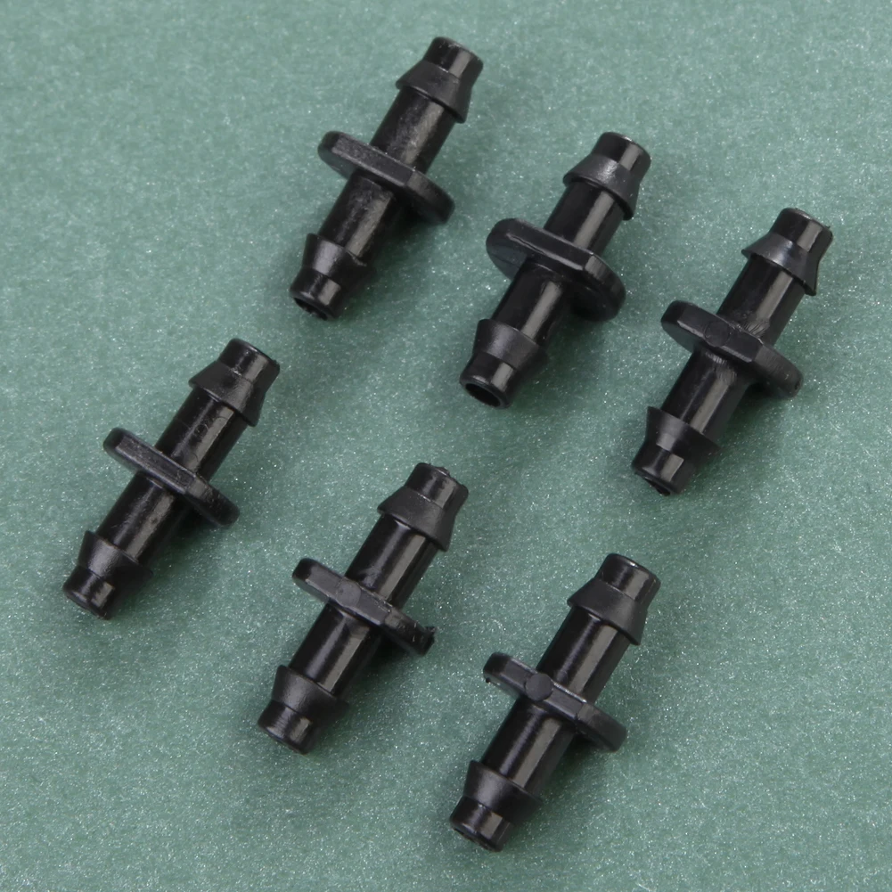 100Pcs Straight Barbed Connector Watering Tube Joint Micro Irrigation Pipe Straight Connector for Irrigation Tubing System