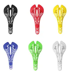 Mountain Bike Saddle MTB Road Bicycle Hollow Design Breathable Plastic Saddle Seat Cycling Accessory, Green