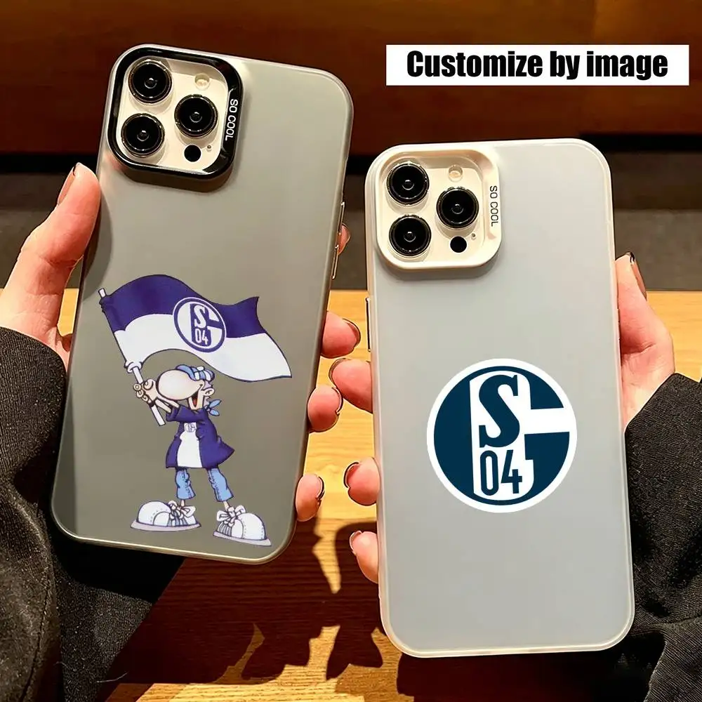 

Schalke 04 Gift Football Phone Case For iPhone 17,16,15,14,13,12,11 Plus,Pro Max,XS,Colorful Silver Phone case Funda Cover