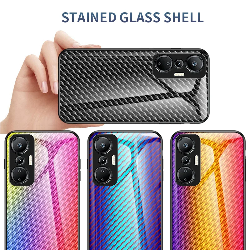 Infinix Hot 20S X6827 Case Carbon Fiber Grain Silicone Bumper Tempered Glass Hard Back Cover Case for Infinix Hot 20S Hot20S 4G