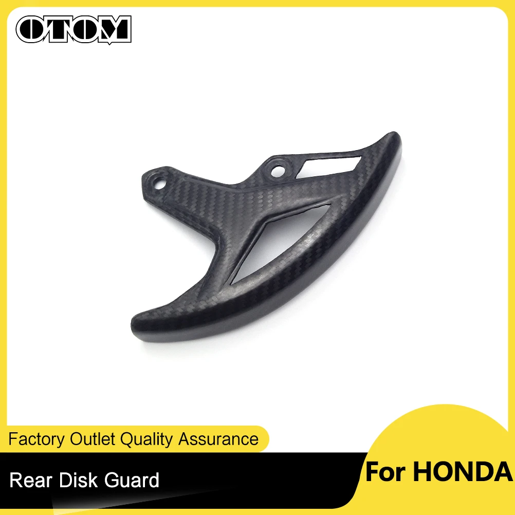 OTOM Motorcycle Rear Disk Guard Dirt Bike Carbon Fiber Brake Disc Cover For Honda CRF250R CRF250RX CRF250X CRF450L CRF450R CRF