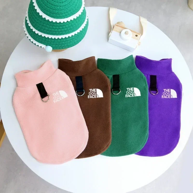 2024 New Pet Dog Clothes Autumn Winter Coat Fleece Warm Sweater Vest for Small Chihuahua Bulldog Dogs Jackets Costumes Supplies