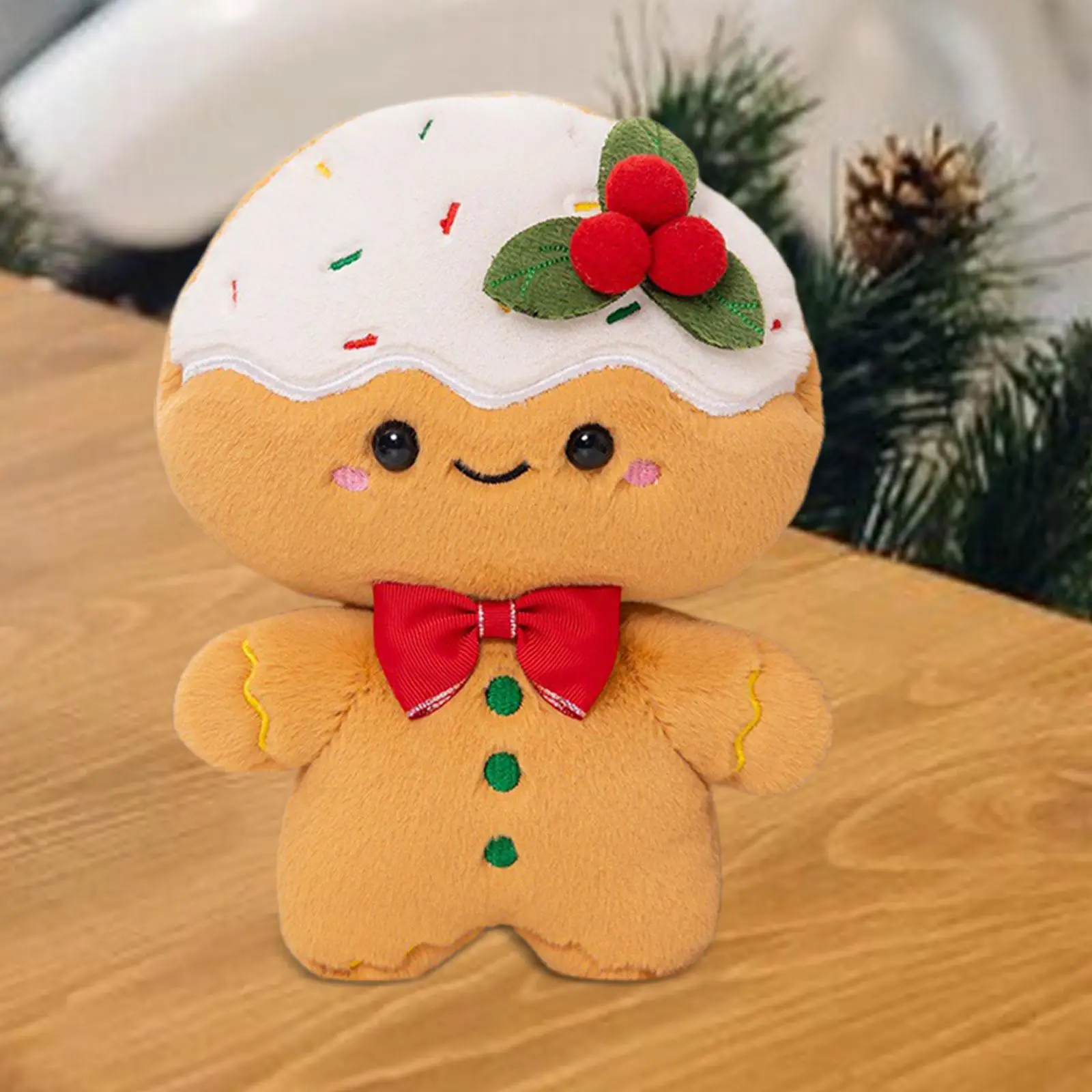 Gingerbread Plush Toy, Soft Toy Cute Cuddly Doll Stuffed Animals for Children, Girls Anniversary Gifts Christmas Tree Gifts