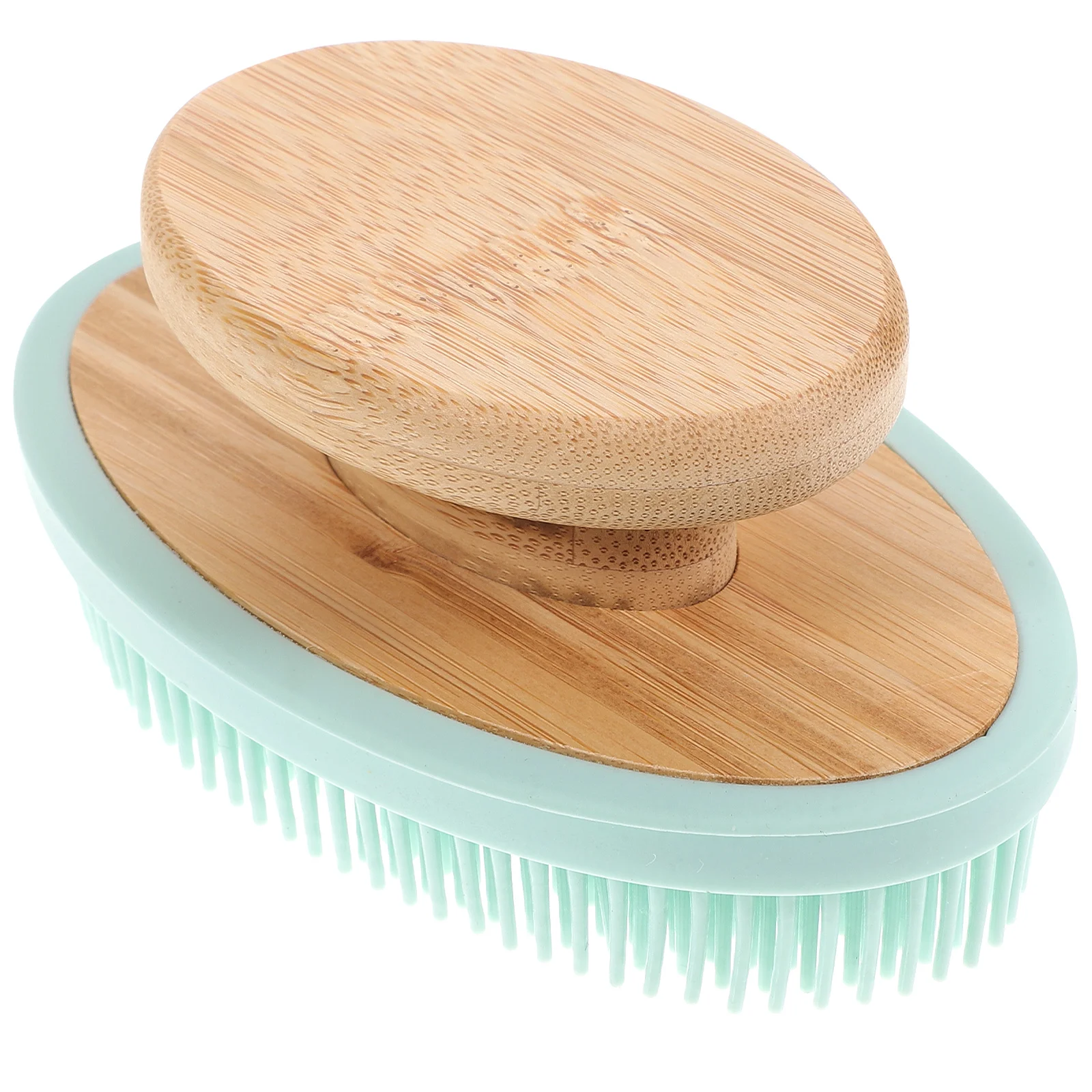 

Portable Silicone Bath Brush Mild Soft Bristles Exfoliating Shower Back Scrubber Body Cleaning Massager Bath Brush