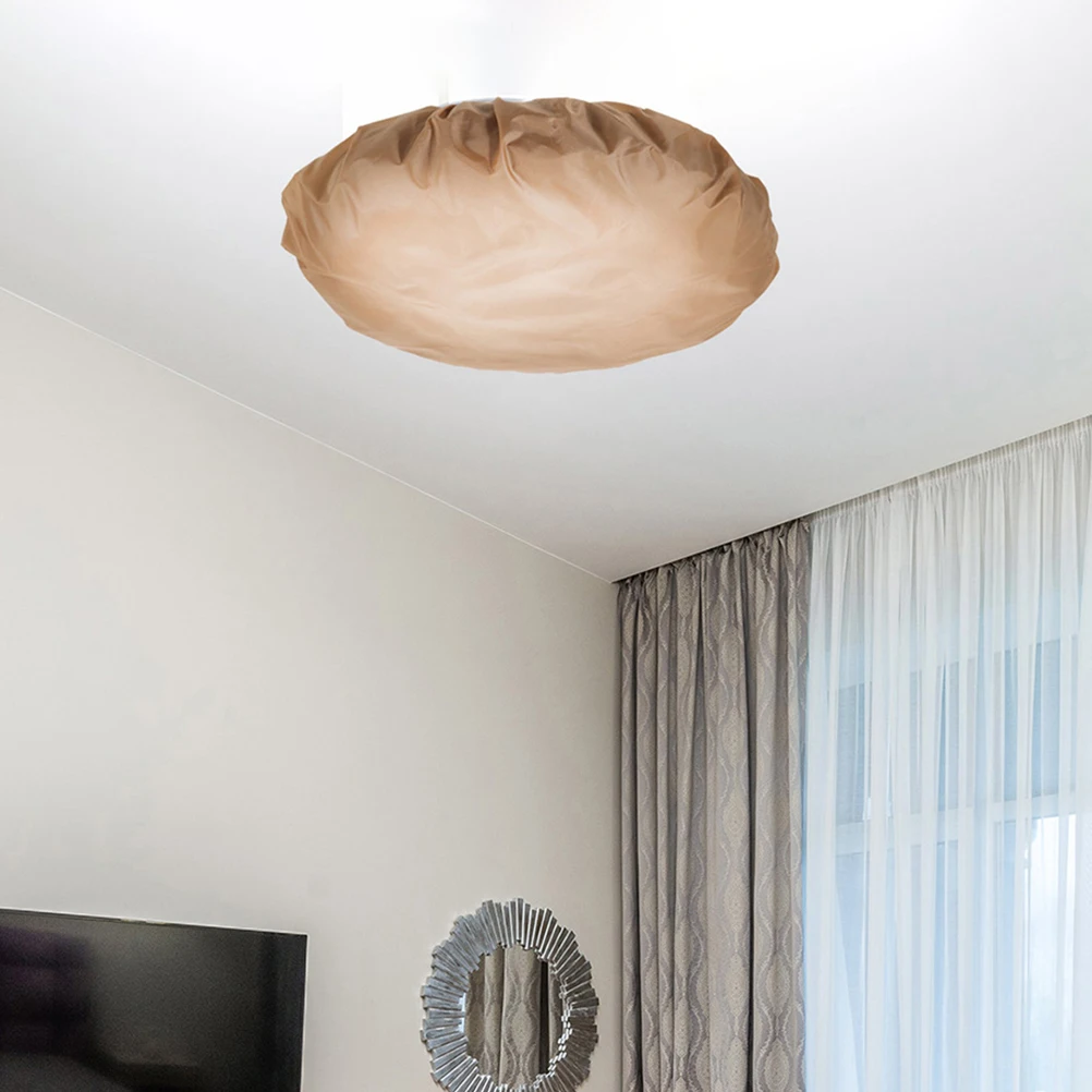 

2pcs Heat Resistant Ceiling For Pendant Led Lights Anti-Glare Lampshade 360 Degree Fabric Light Shade Universal Fit Durable