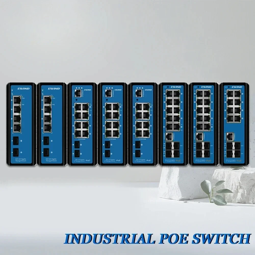 

Industrial POE Switch 8 Ports 10/100/1000M Gigabit Uplink Managed Network Switch Ethernet Switch for Outdoor Industrial