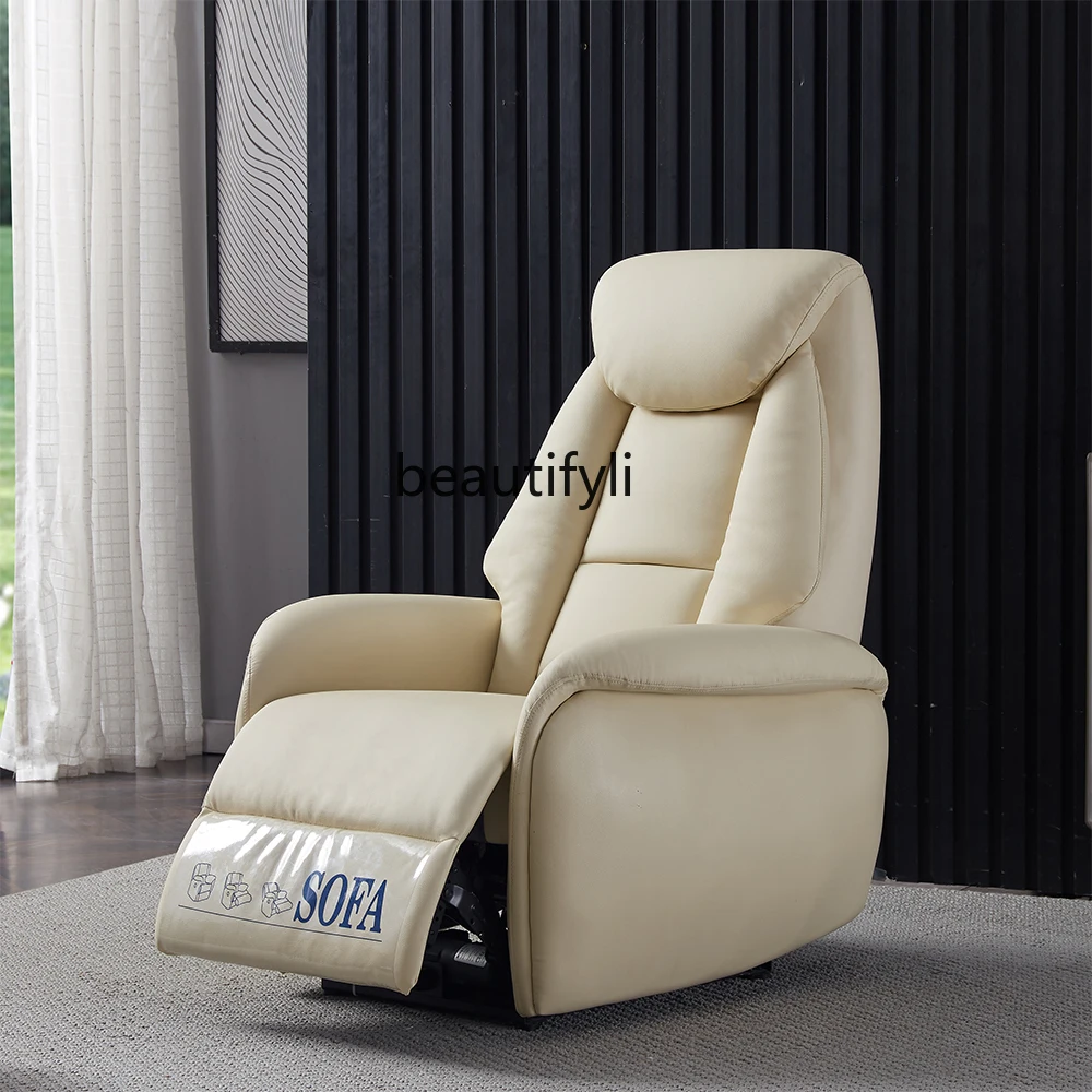 

First-Class Single Leather Sofa Modern Minimalist Living Room Space Multi-Function Cabin Electric Lazy Recliner