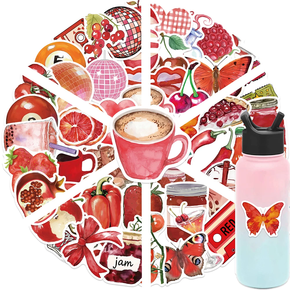 

10/30/50pcs Cute Cherry Downtown Aesthetic Graffiti Stickers Cartoon Toy Decals DIY Scrapbook Laptop Waterproof PVC Sticker Pack