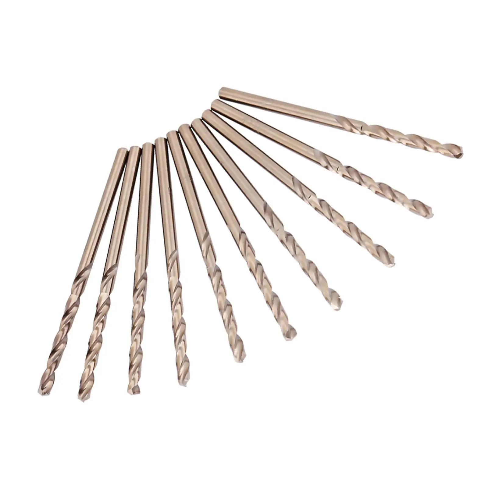 10 pezzi M35 cobalto HSS-CO Set di punte elicoidali 1.0-5.0mm per acciaio inossidabile, strumenti di perforazione di precisione