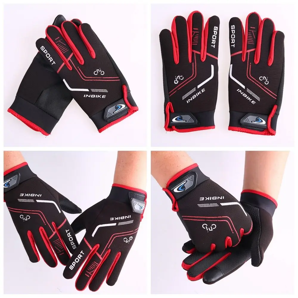 Guantes de ciclismo antideslizantes, talla única, se adapta a todos los guantes de pantalla táctil de bicicleta Dacron, hebilla antipérdida, transpirables