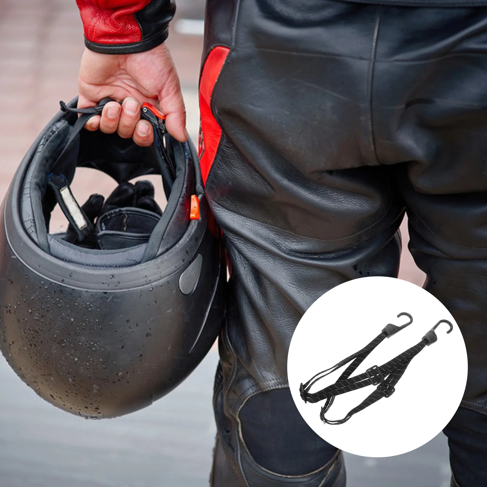 

Elastic Rope Adjustable Reflective Strap for Bike Motorcycle Luggage Binding Strap Bungee Cord Elastic Rope