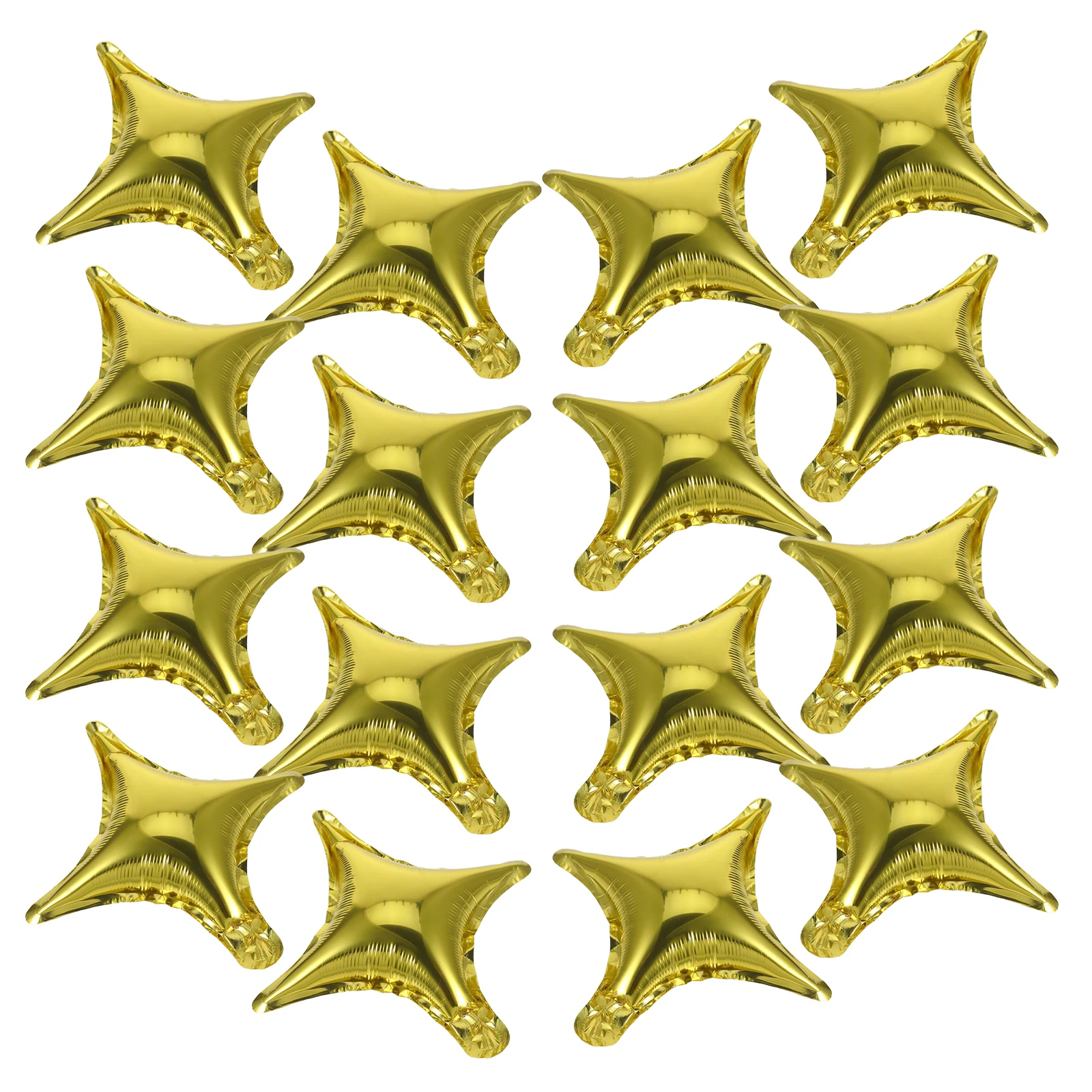 

20pcs Four Pointed Star Balloons Mini Sticks Matte Birthday Party Decoration Aluminum Foil Wedding Balloon Supplies Bright Color
