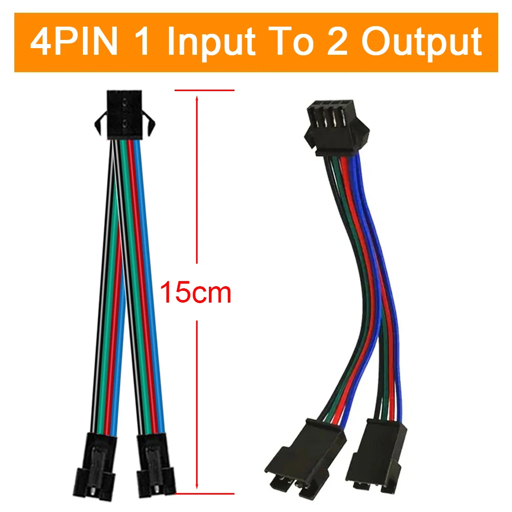 2Pin 3Pin 4Pin 5Pin 6Pin LED Splitter Connector JST SM Male Female Wire Cable For WS2812 WS2811 SK6812 RGB RGBW Led Strip
