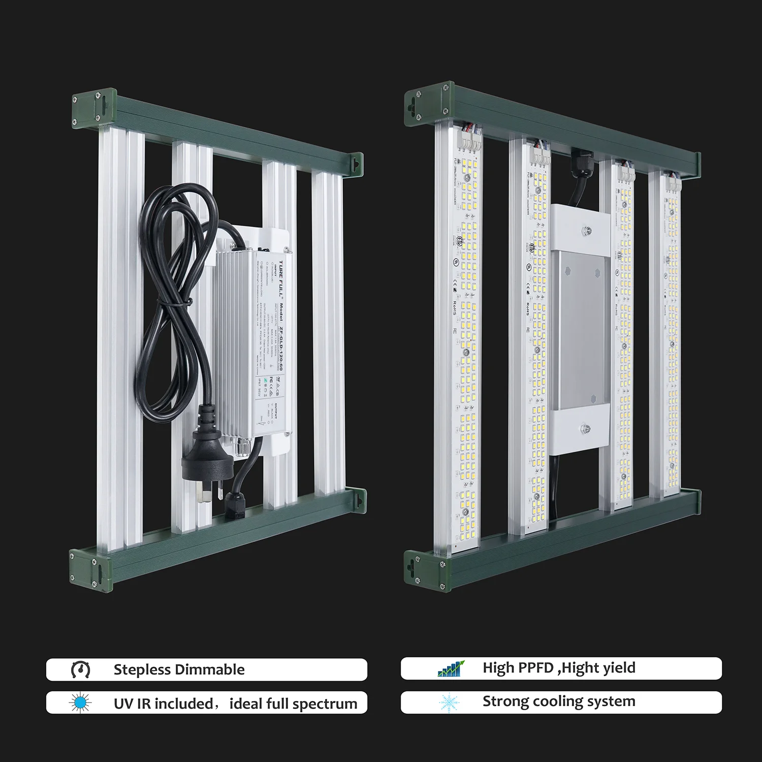 ضوء نمو LED كامل الطيف، مصباح نمو النباتات القابل للتعتيم، البستنة الداخلية، شتلات الزهور، خيمة الدفيئة، LM281B، 120 وات #5